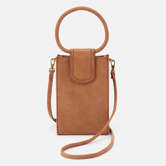 NWT New Hobo Sheila Phone Bag Crossbody Whiskey Leather Retired Rare